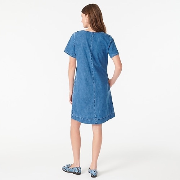 J. Crew Denim V-neck Dress - Picture 3 of 8